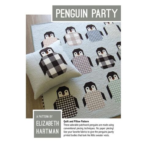 Penguin Party - Printed Quilt Pattern By Elizabeth Hartman
